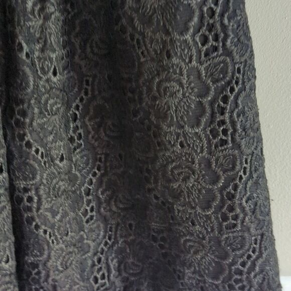 LEIFSDOTTIR Anthropologie Lingonberry Black Lacey Fit and Flare Mini Dress 0 - Picture 4 of 10